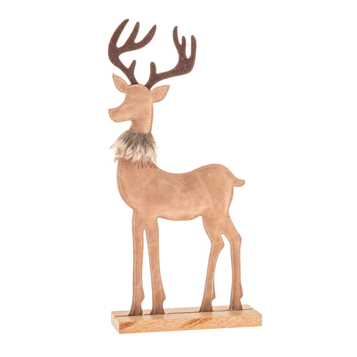 Vianočná dekorácia Jeleň z umelej kože 31 cm Vianočná dekorácia Jeleň z umelej kože 31 cm