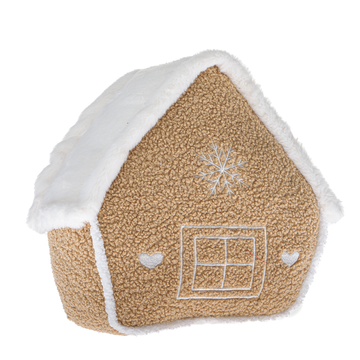 Vianočná dekorácia Textilná chalúpka béžová Vianočná dekorácia Textilná chalúpka béžová