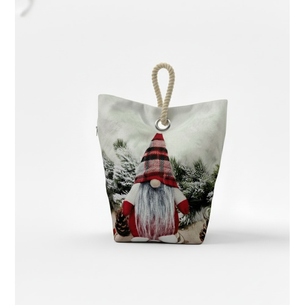 Forbyt Vianočná dverná zarážka Škriatok červená