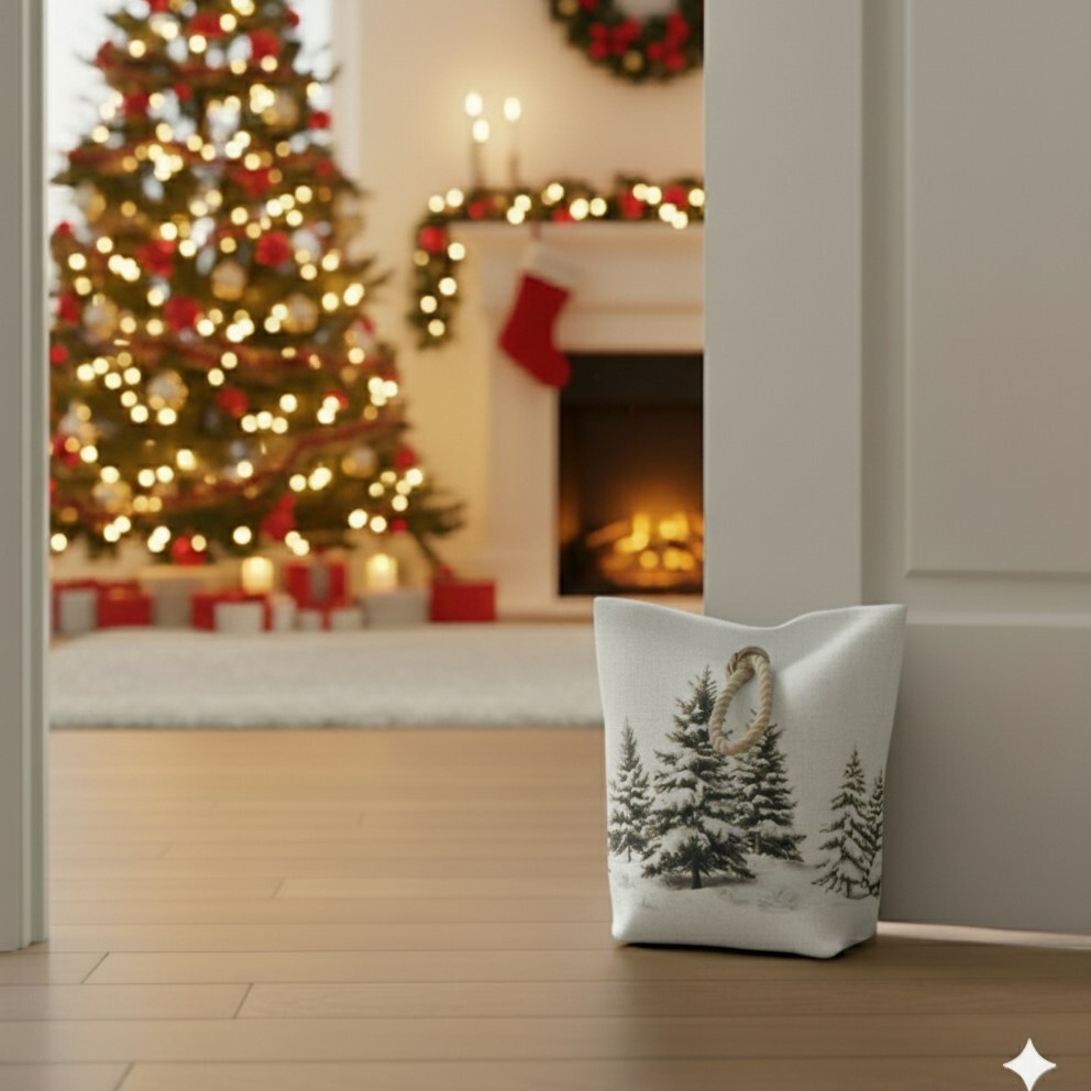 Forbyt Vianočná dverná zarážka Zimná krajina