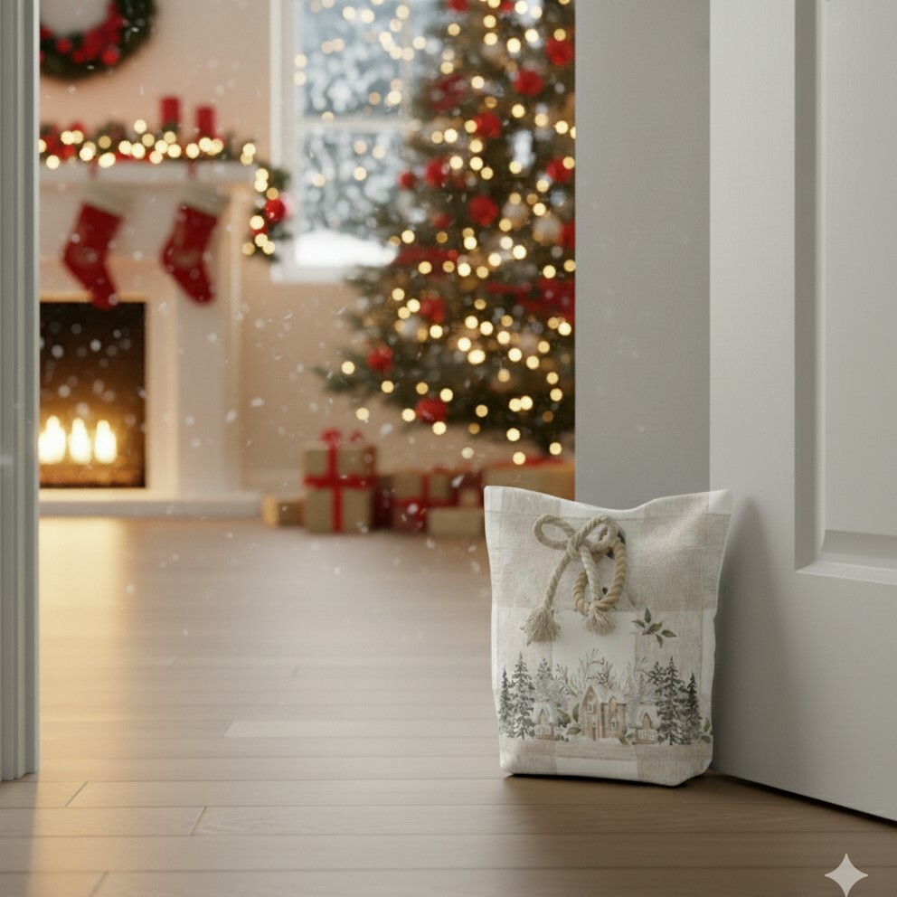 Forbyt Vianočná dverná zarážka Zimná nostalgia