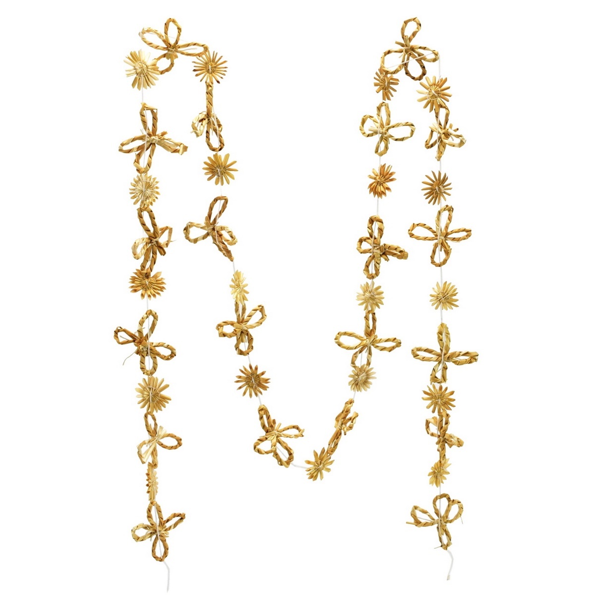 Vianočná slamená reťaz Slniečka