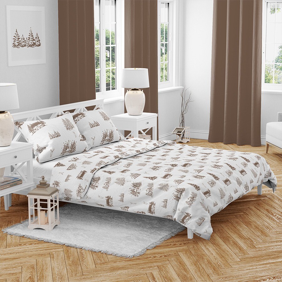 Vianočné bavlnené obliečky Zimná krajina