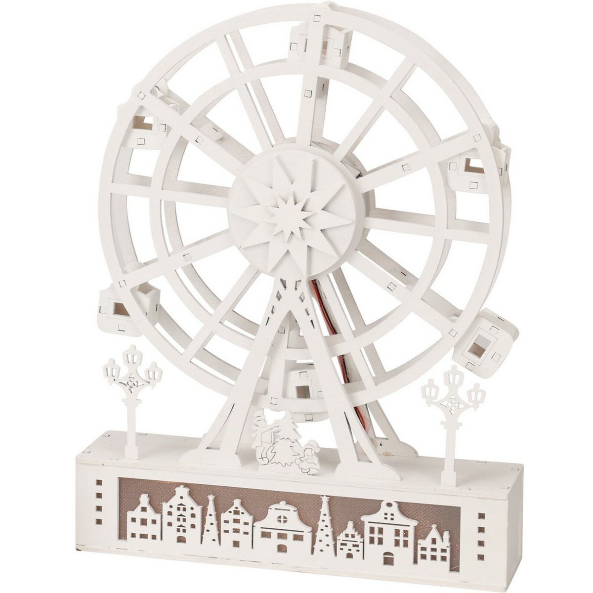 Vianočné svietiace otočné koleso Mestečko