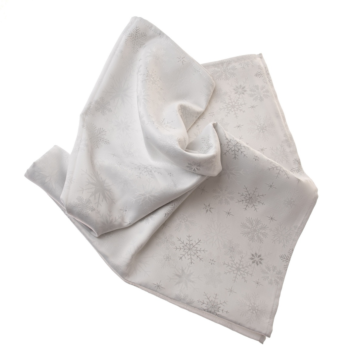 Vianočný Obrus ​​vodeodolný Vločky strieborná