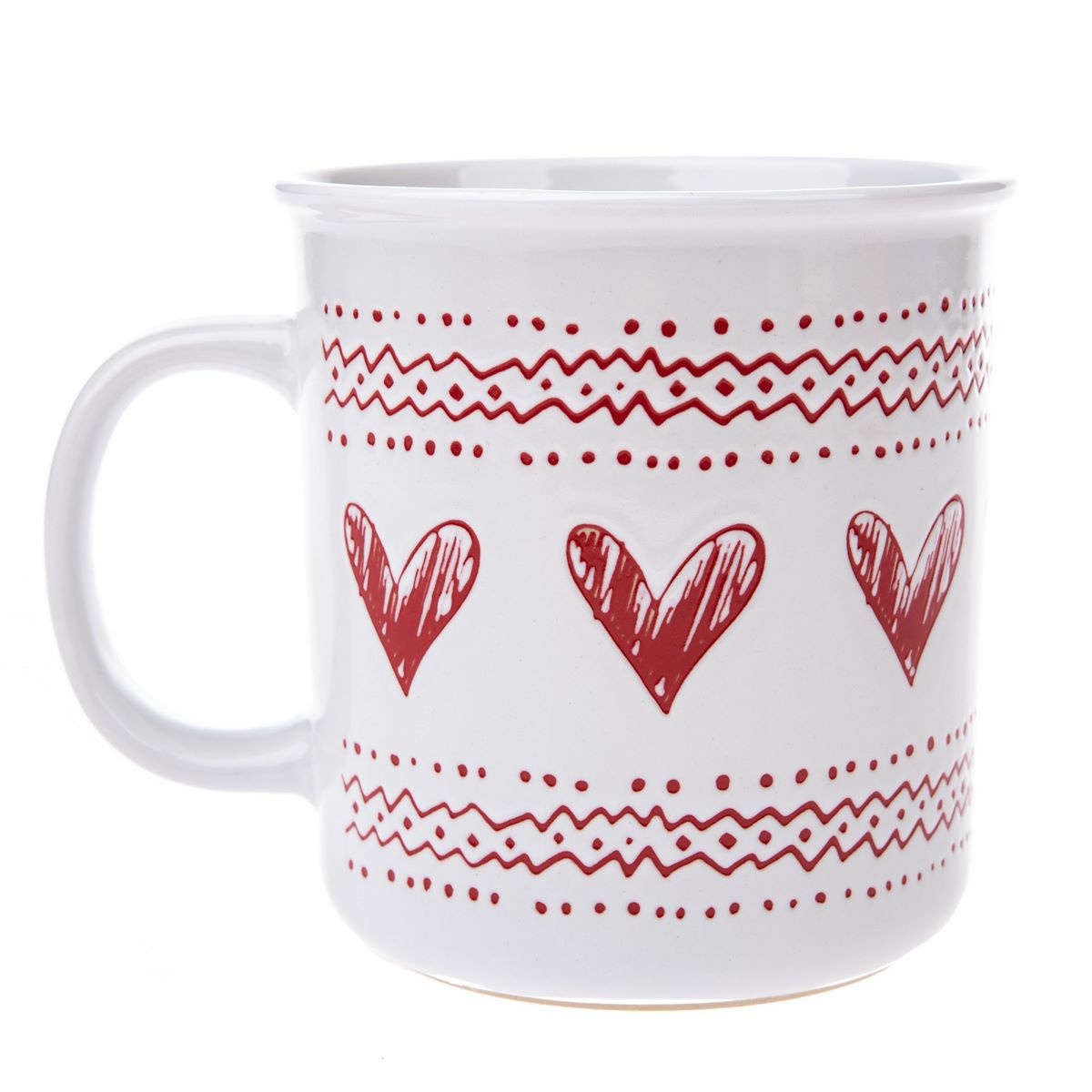 Vianočný keramický hrnček Christmas heart I biela