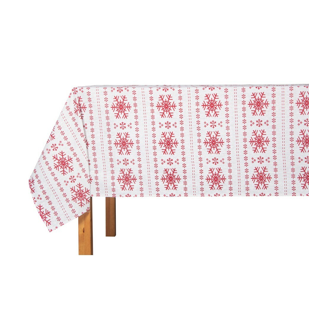 Vianočný obrus Red Snowflakes