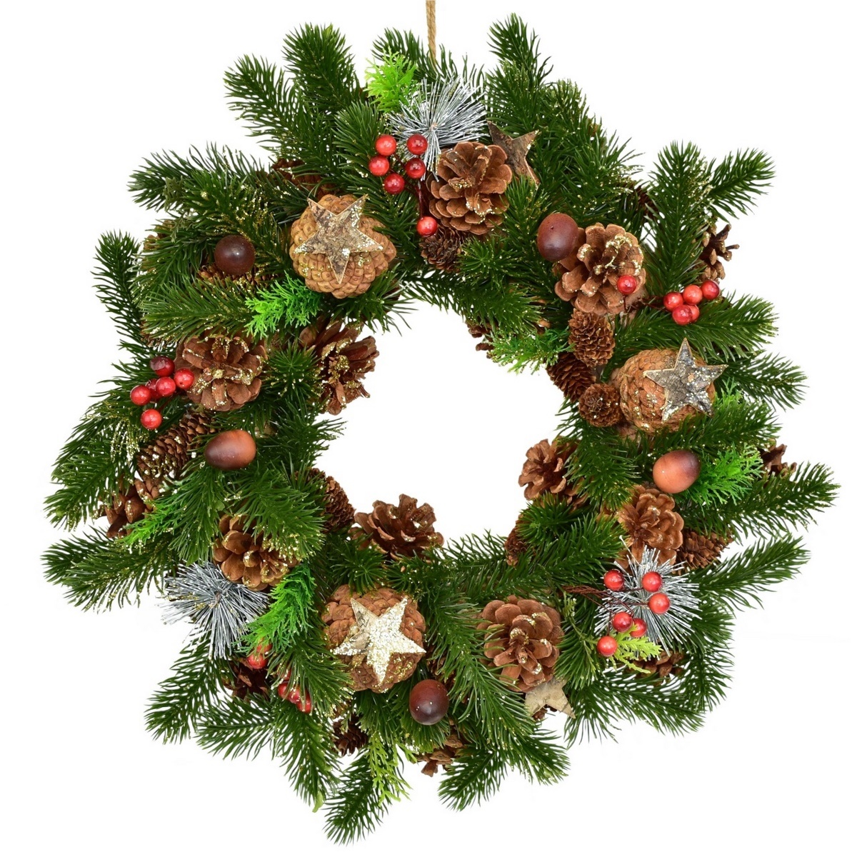 Vianočný ozdobený smrekový veniec Winter Dream