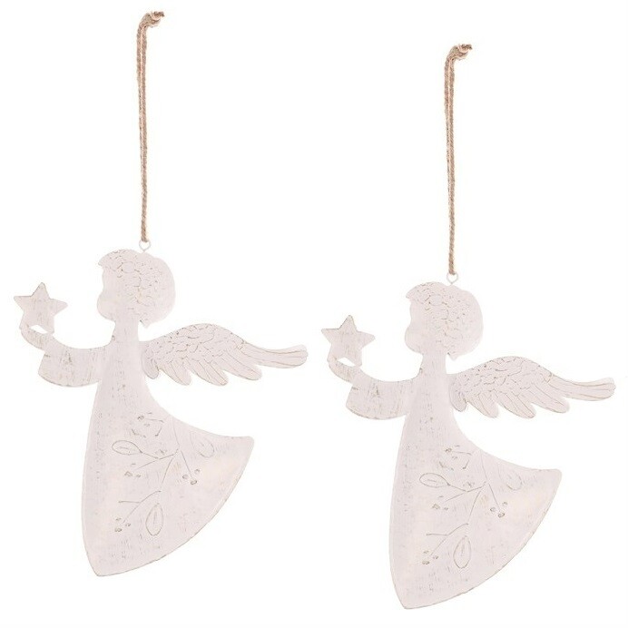 Závesná vianočná dekorácia Anjel 2 ks Závesná vianočná dekorácia Anjel 2 ks