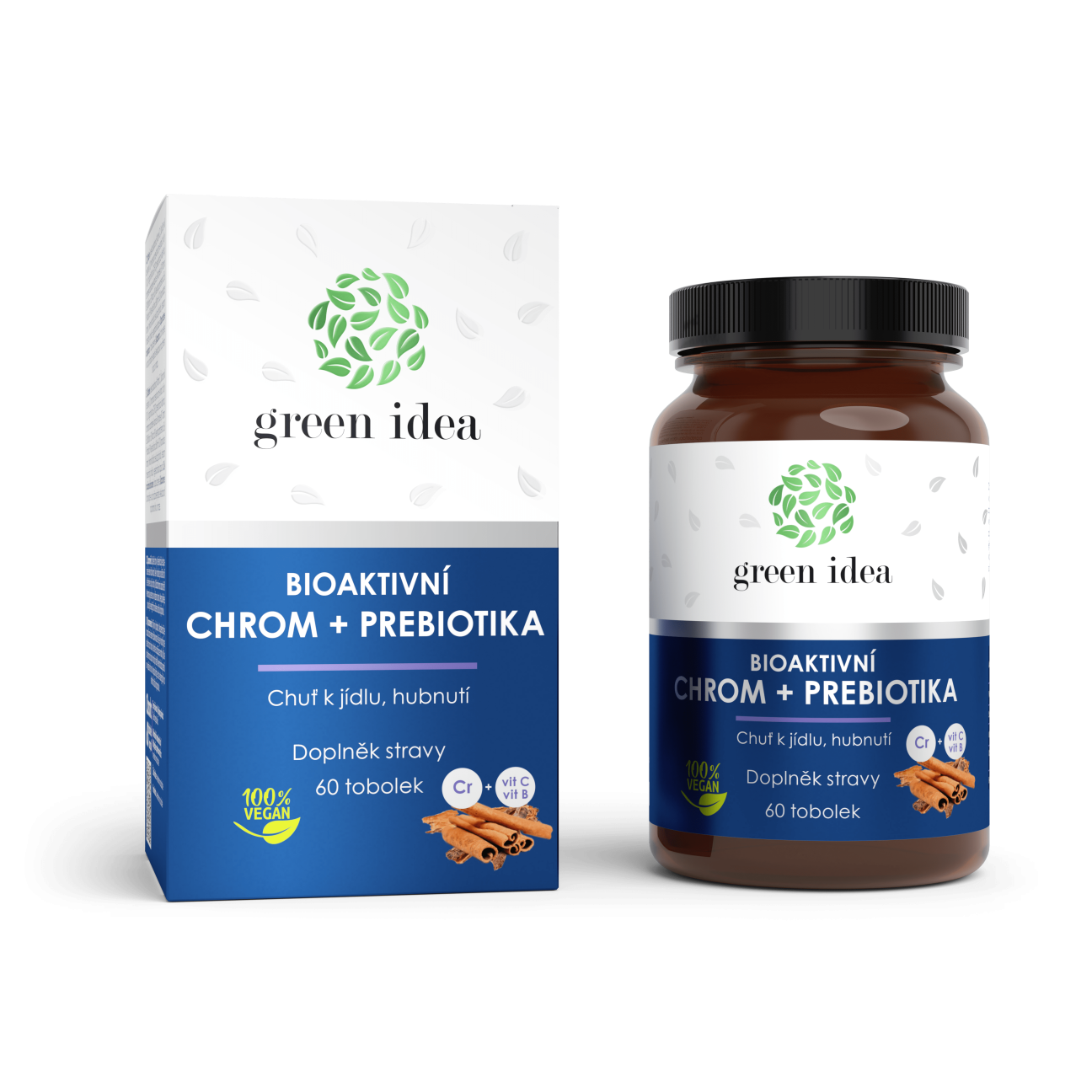 Bioaktívny chróm + prebiotiká - 60 kapsúl - Green idea
