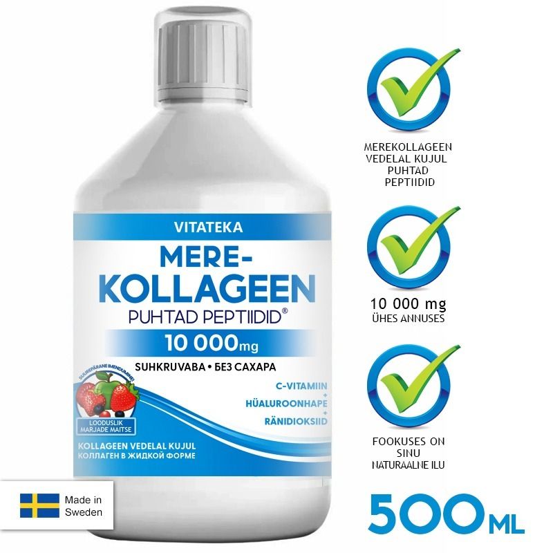 Rybí kolagén 10 000 mg bez cukru – 500 ml – Vitateka
