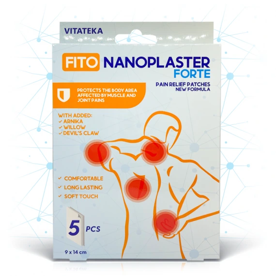 Fito Nanoplast Forte – náplaste na bolesť svalov a kĺbov – 5 ks – Vitateka