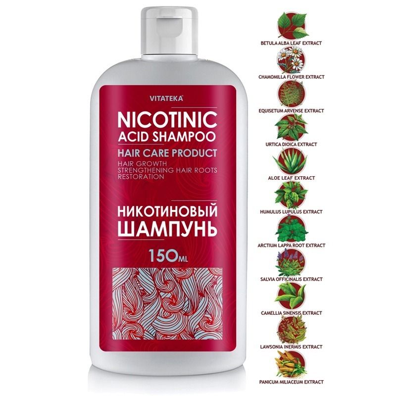 Šampón s kyselinou nikotínovou – 150 ml – Vitateka