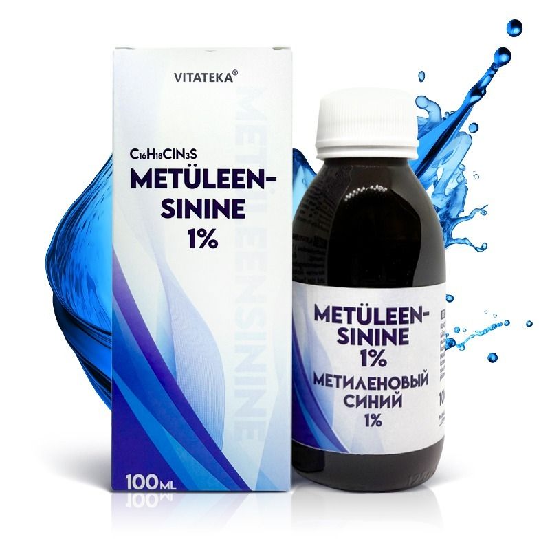 Metylénová modrá 1 % – vodný roztok – 100 ml – Vitateka