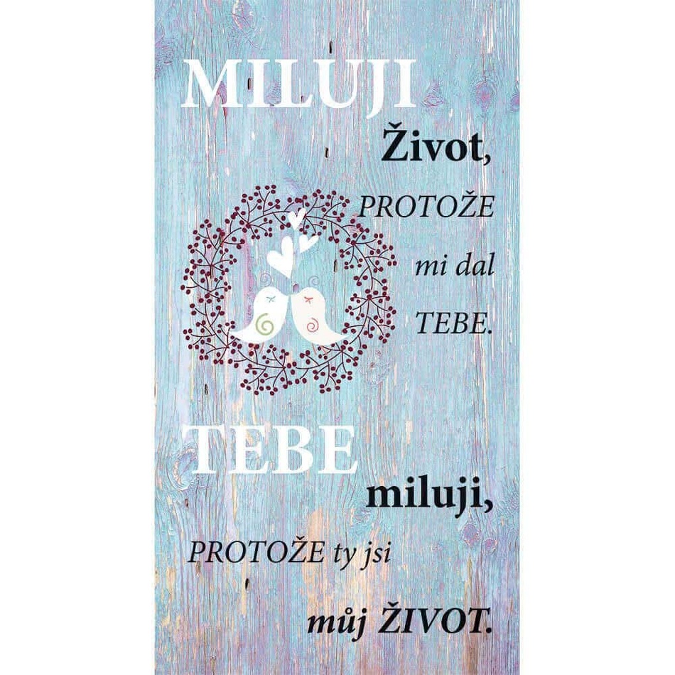 Bohemia Gifts Dekoračný obraz Milujem život