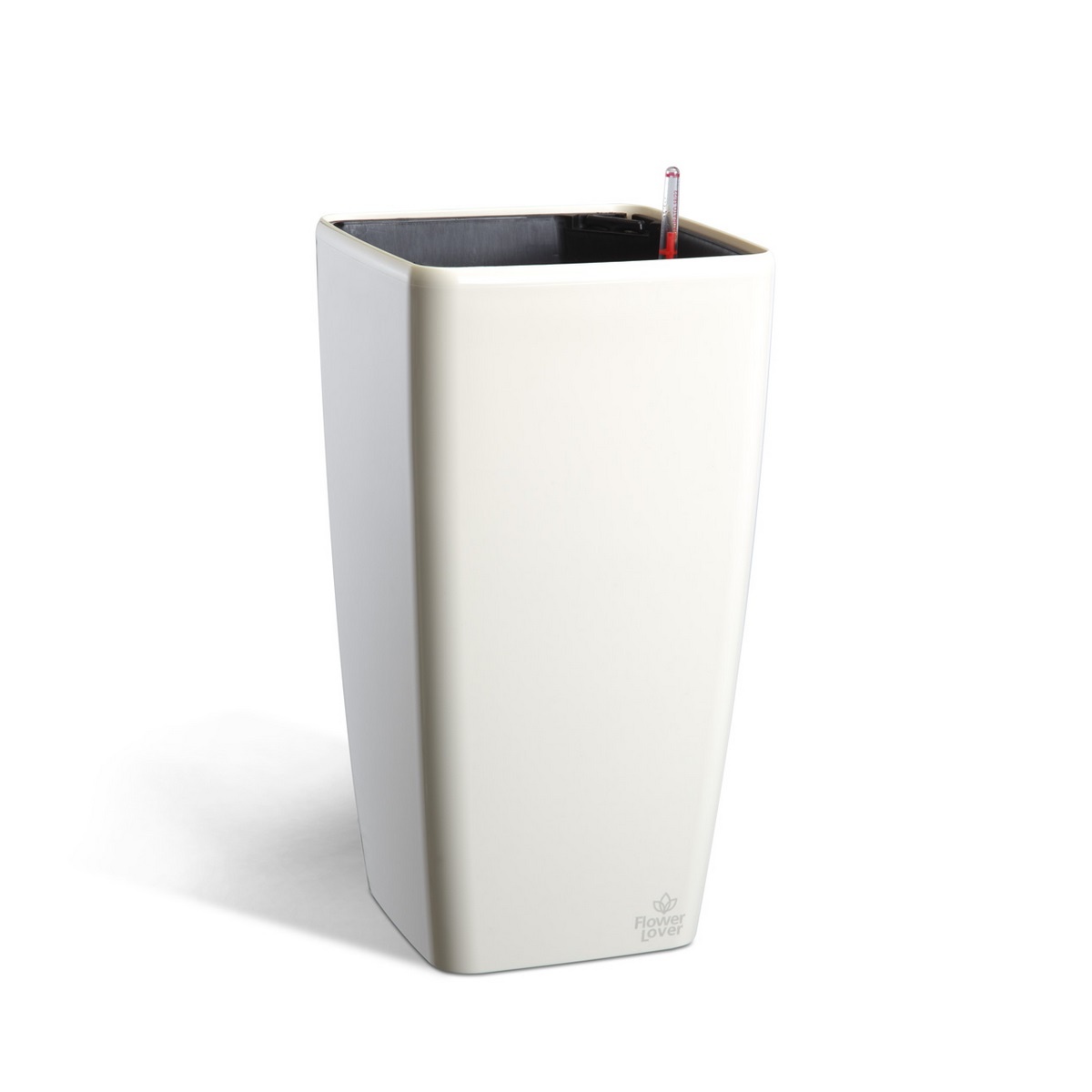 Flower Lover Samozavlažovací kvetináč Quadrato Grande biela