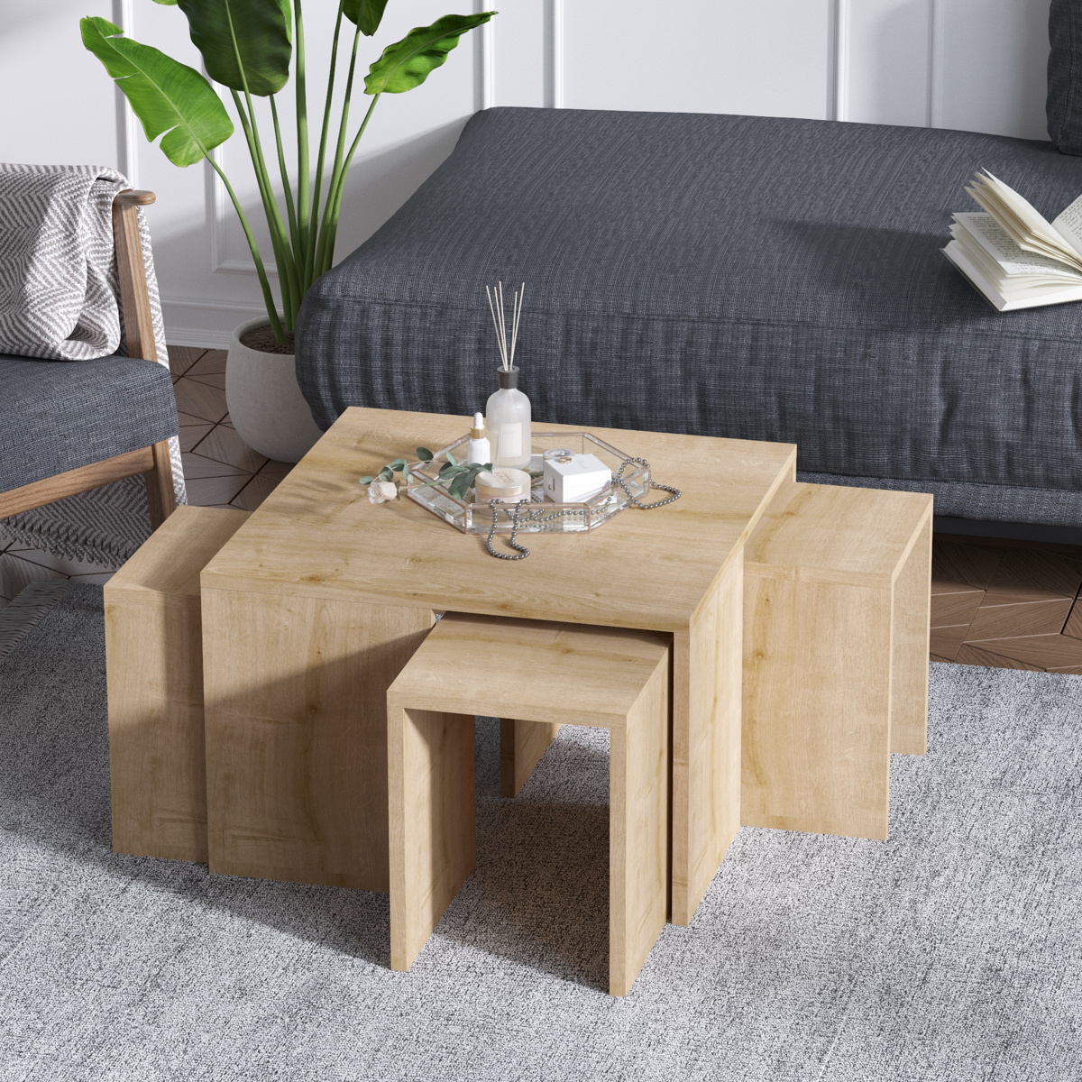 Konferenčný stolík Ortanca Sapphire Oak