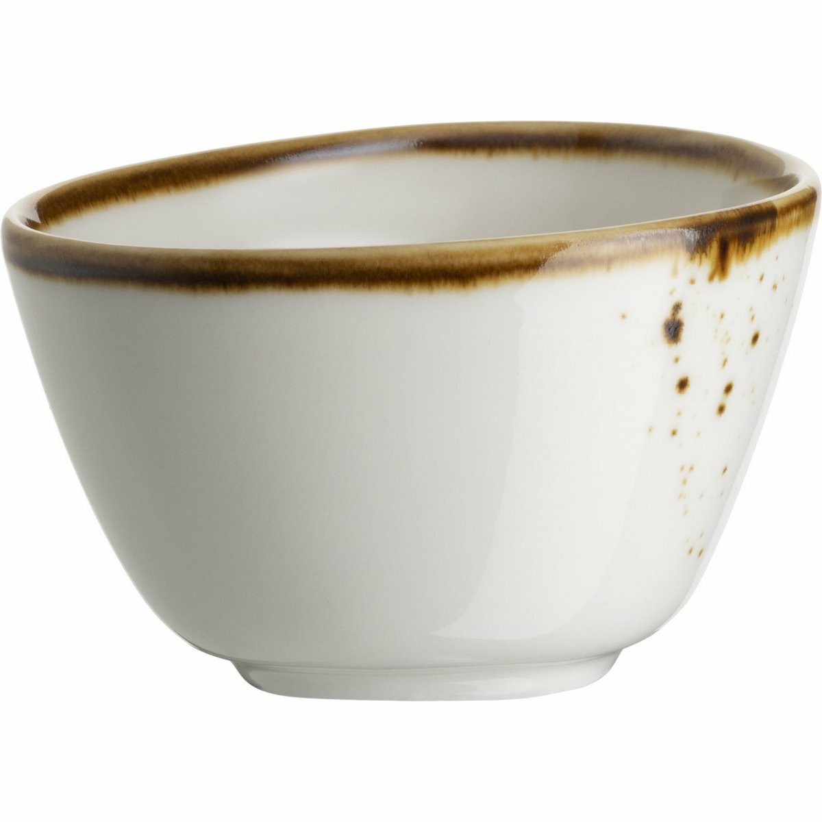 Mäser Oválná miska Pintar White hnedé bodky 7 x 6cm