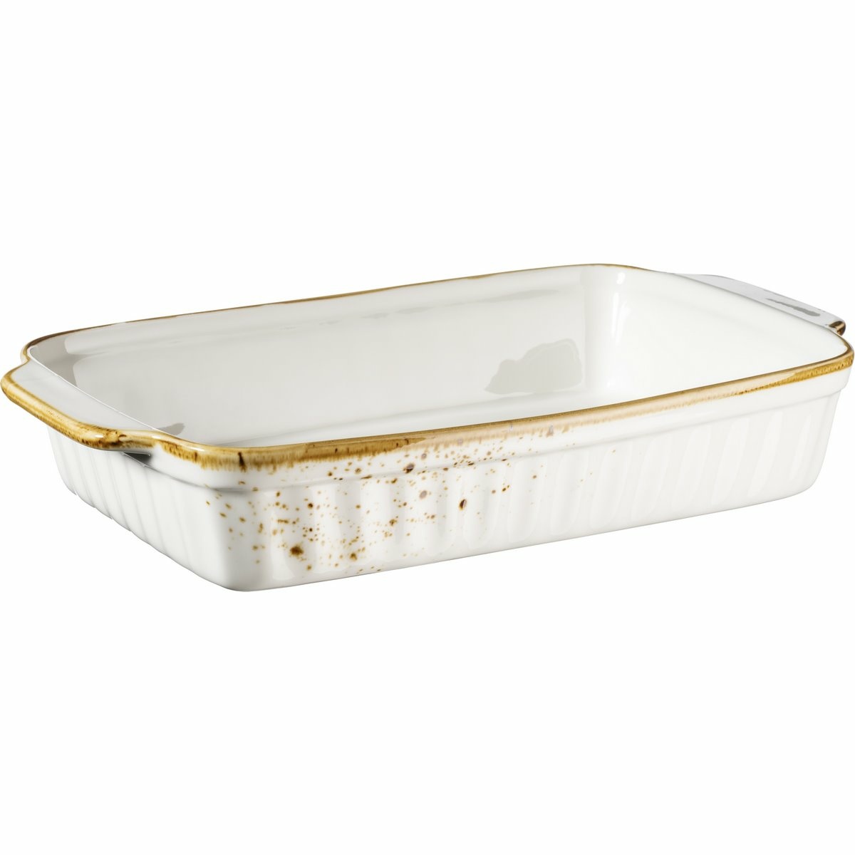 Mäser Zapekacia misa Pintar White hnedé bodky 30 x 18