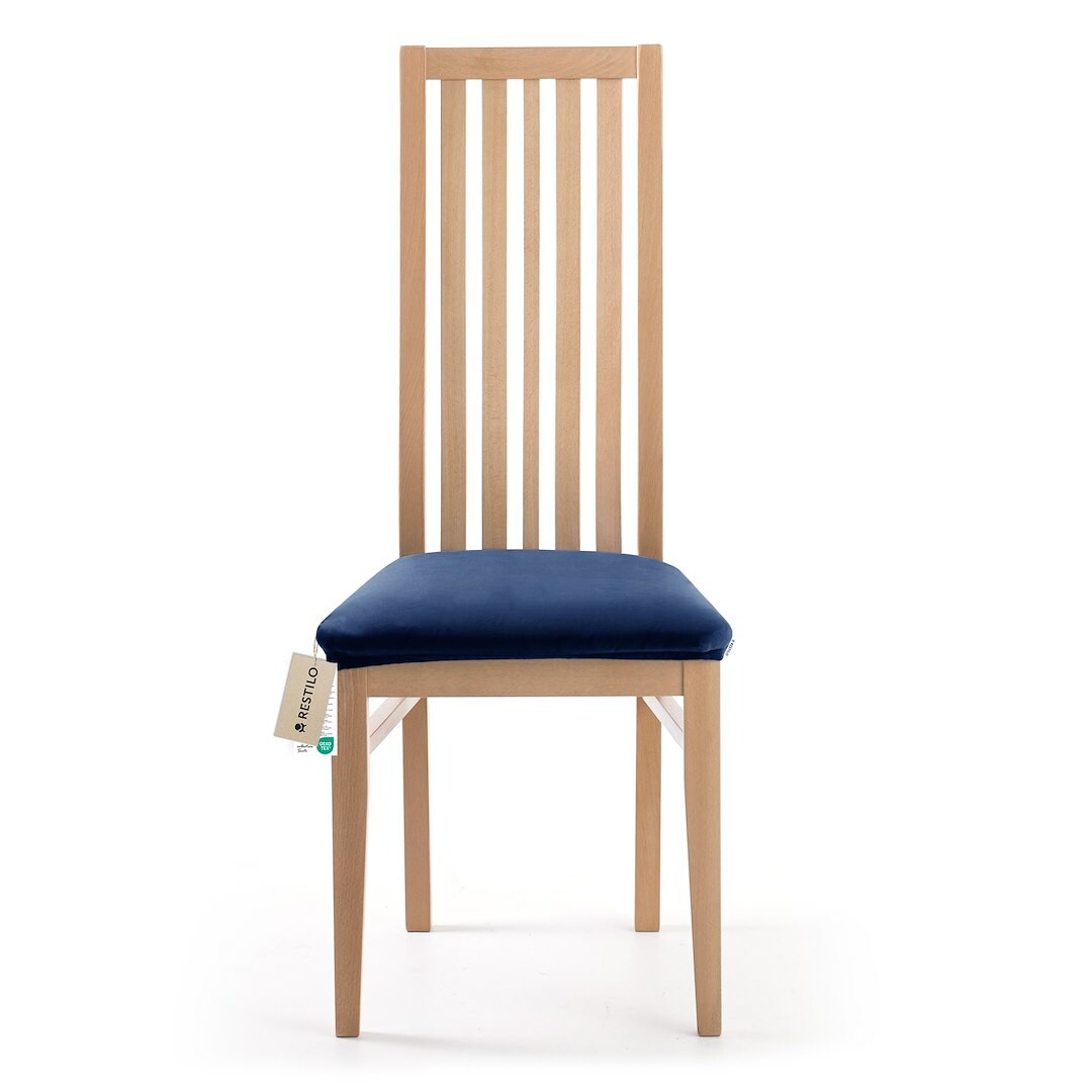 Restilo Napínací poťah na sedák na stoličku indigo