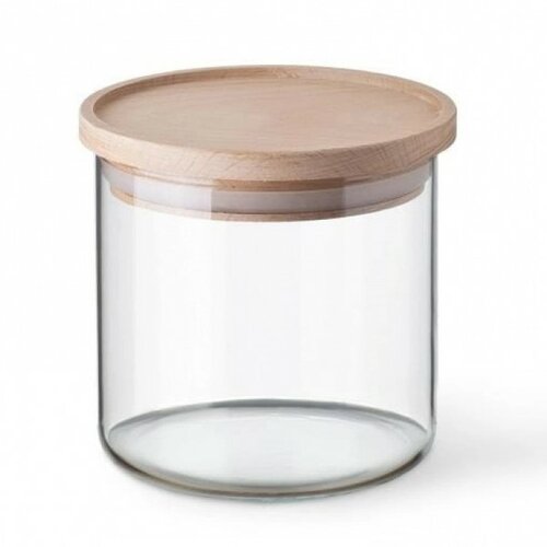 Simax 5162 sklenená dóza s dreveným viečkom