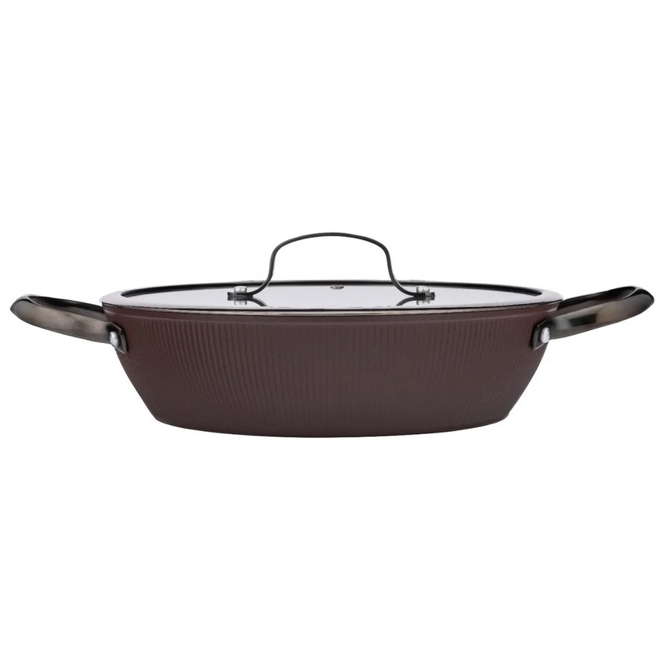 Valdinox Kastról plytký s pokrievkou Stripes 28 cm