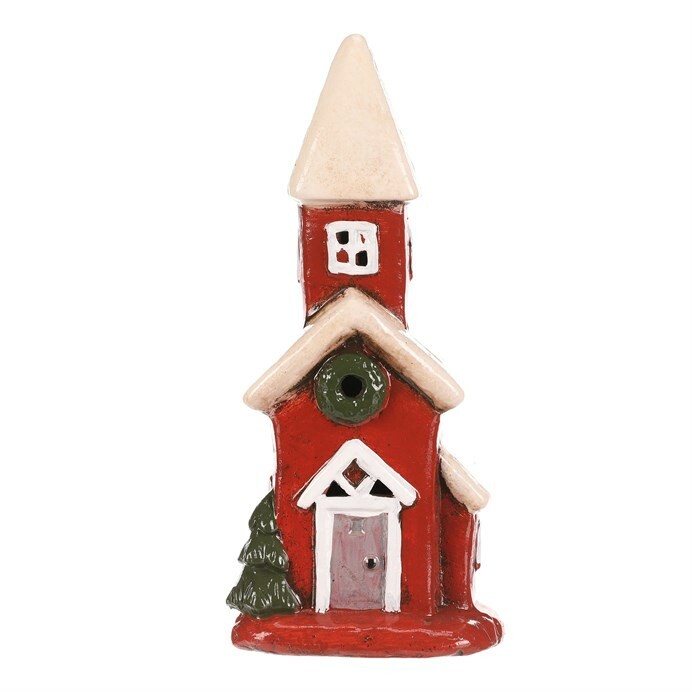 Vianočná dekorácia domček s vežičkou