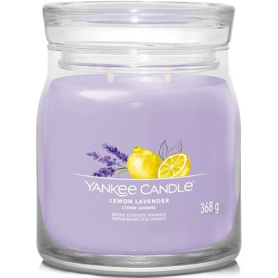 Yankee Candle vonná sviečka Signature v skle stredná Lemon Lavender